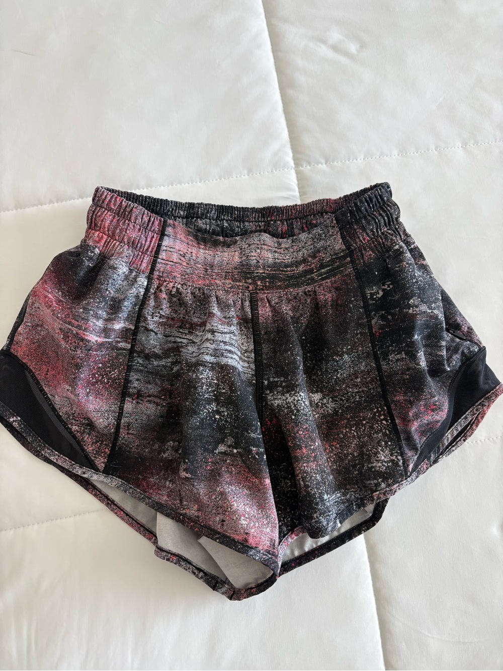lululemon athletica Black & Pink Speckled Athletic Shorts